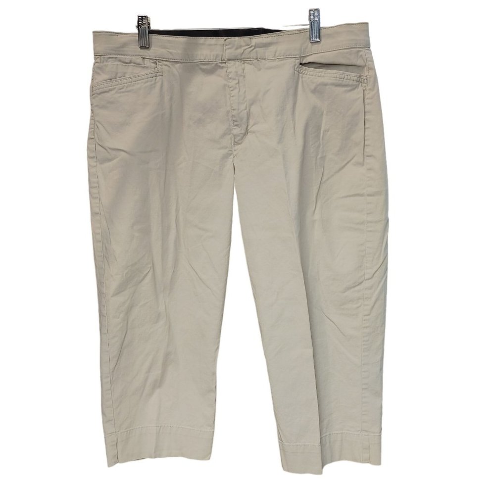 Maureen Women's Beige Knee Length Cropped Capris 14